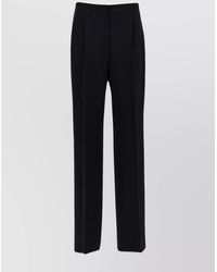 Alberta Ferretti - Trousers Featuring Satin Band And Pleated Front - Lyst