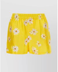 Moschino - Silk Floral-Print Knee-Length Shorts - Lyst