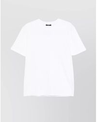 Balmain - Crew Neck T-Shirt Short Sleeves Design - Lyst