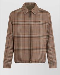 Burberry - Wool Checked Reversible Lightweight Jacket - Lyst