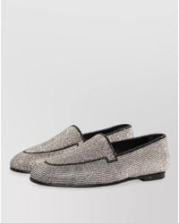 Dolce & Gabbana - Crystal-Embellished Leather Slippers - Lyst