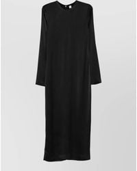 TOTEME - Satin Long-Sleeve Maxi Dress - Lyst