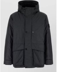 Stone Island - Nylon Polyester Parka Hood And Front Pockets - Lyst