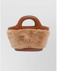 Marni - Micro Cross-Body Bag Faux Fur Panel - Lyst
