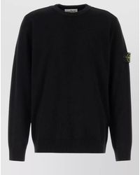 Stone Island - Wool Crew Neck Sweater Long Sleeves Ribbed - Lyst