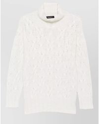 Fabiana Filippi - Cashmere Wool Blend Cable-Knit Sequin-Embellished Turtleneck Sweater - Lyst