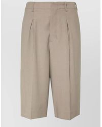 Ami Paris - Tailored Shorts Belt Loops Pleats Pockets - Lyst