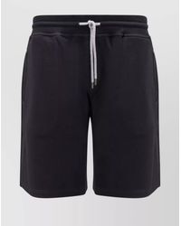 Brunello Cucinelli - Cotton Blend Jogger Shorts - Lyst