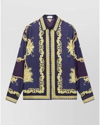 Versace - Silk Printed Long-Sleeve Shirt - Lyst