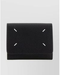 Maison Margiela - Fold-Over Top Grained Cal Leather Wallet - Lyst