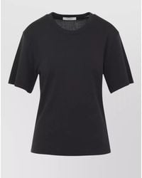 Lemaire - Cotton Ribbed Short-Sleeve T-Shirt - Lyst