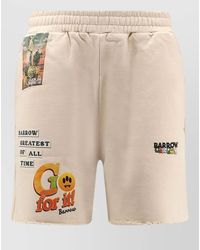Barrow - Cotton Shorts Elastic Waistband Iconic Print - Lyst