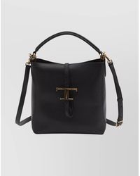 Tod's - T Timeless Mini Leather Bucket Bag - Lyst