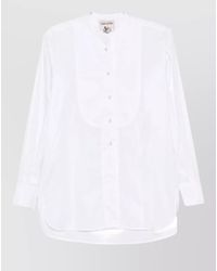 Semicouture - Cotton Band Collar Long-Sleeve Shirt - Lyst