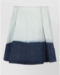 Marni - A Line Skirt Two Tone Contrast Stitching - Lyst
