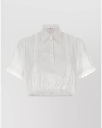 Ermanno Scervino - Cotton Lace Insert Blouse - Lyst