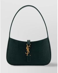 Saint Laurent - Mini Structured Reptile Embossed Top Handle Handbag - Lyst