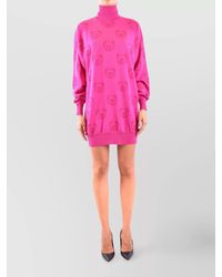 Moschino - Wool Mini Dress - Lyst