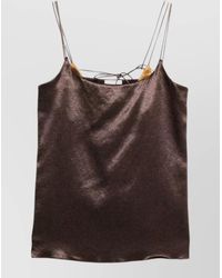 Alysi - Satin Spaghetti Strap Top - Lyst