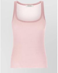 Max Mara - Silk Bastia Scoop Neck Top - Lyst