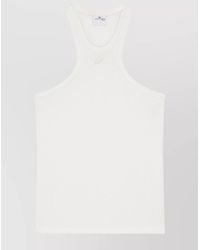 Courreges - Embroidered Logo Racerback Tank Top - Lyst