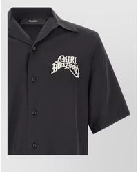Amiri - Embroidered Short-Sleeve Camp Shirt - Lyst