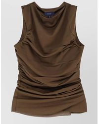 Soeur - Irina Cotton Blend Sleeveless Draped Top - Lyst