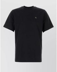Burberry - Cotton Crew Neck Short Sleeve T-Shirt - Lyst