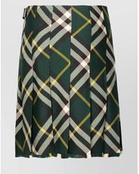 Burberry - Wool Skirt With Asymmetrical Cut And Buckle Detail - Lyst