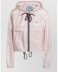 Prada - Hooded Jacket Drawstring Hem Elasticated Cuffs - Lyst