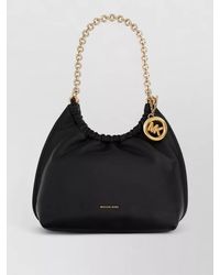 Michael Kors - Chain Strap Shoulder Bag Ruched Design - Lyst