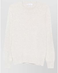 Brunello Cucinelli - Cashmere Crew Neck Pullover Elbow Patches - Lyst