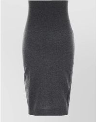 Stella McCartney - High Waisted Wool Midi Slim Skirt - Lyst