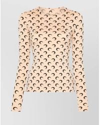 Marine Serre - Printed Jersey Long-Sleeve Crew-Neck Top - Lyst