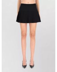 Marine Serre - Pleated Twill Mini Skirt - Lyst