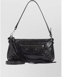 Balenciaga - Wallet Cardholder Strap Metal Studs Texture - Lyst