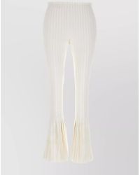 Sacai - Ribbed Elastic Waistband Flared Pants - Lyst