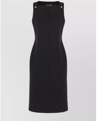 Gucci - Cotton Dress With Back Slit And Button Detailing - Lyst