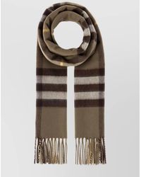 Burberry - Embroidered Cashmere Scarf - Lyst