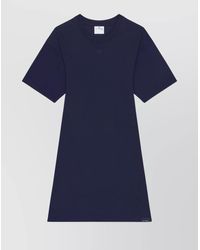 Courreges - Cotton Logo-Embroidered Mini Dress - Lyst