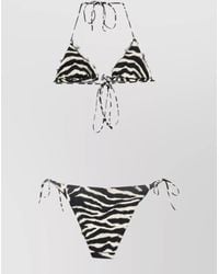 Ermanno Scervino - Triangle Bikini Set Zebra Pattern Lace - Lyst