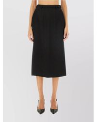 Dolce & Gabbana - Virgin Wool Slim-Fit Straight Skirt - Lyst
