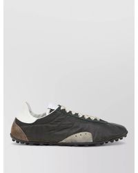 Maison Margiela - Leather And Nylon Panelled Low-Top Sneakers - Lyst