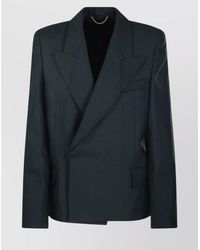 Victoria Beckham - Structured Shoulder Jacket Featuring Front Pockets - Lyst