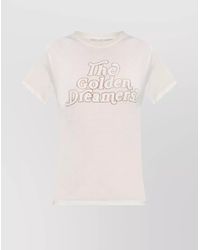 Golden Goose - Viscose Slim-Fit Ribbed Crew-Neck T-Shirt - Lyst