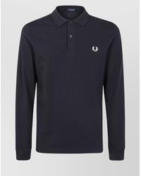 Fred Perry - The Polo Collar Long Sleeve Shirt - Lyst