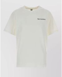 Sporty & Rich - Cotton Crew Neck Graphic Print T-Shirt - Lyst