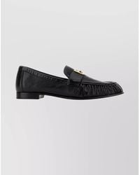 Fendi - Nappa Leather Baguette Loafers Fringe Detail - Lyst