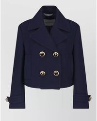 Balenciaga - Double Breasted Coat Tone Buttons - Lyst