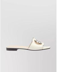 Gucci - Leather Flat Sandals - Lyst